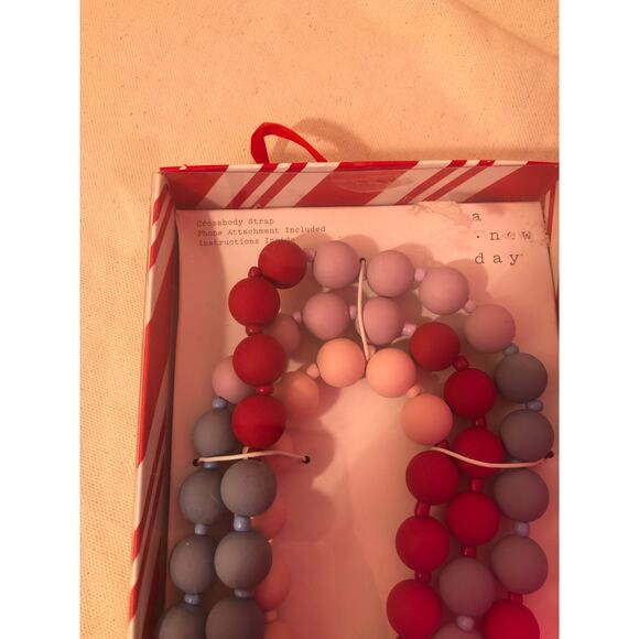 A New Day NWT Beaded Crossbody Strap with Phone Attachment Multicolor - Picture 6 of 8